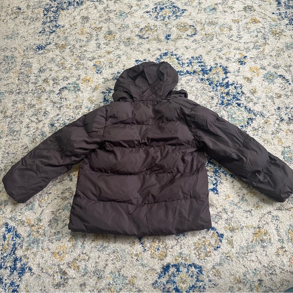 Jacadi Girls Puffer Jacket Coat Brown Snap Front Cozy 5-6 - Picture 4 of 4